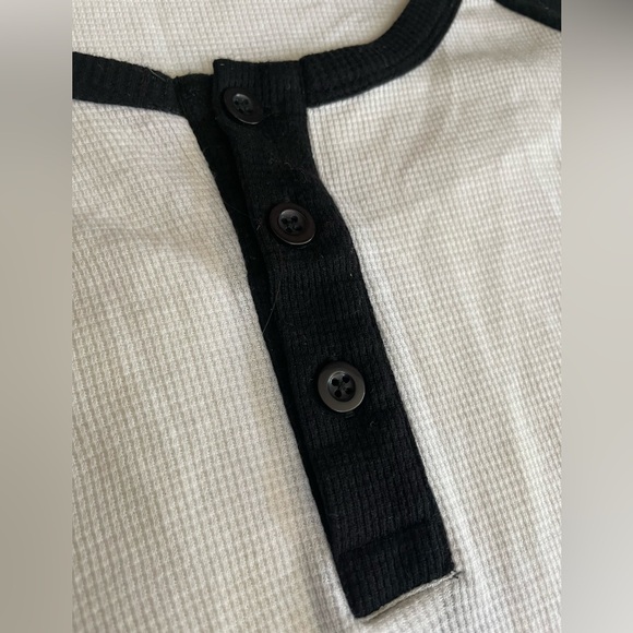 EUC. SUNDAY WORK CLOTHES MENS XL WAFFLE KNIT BLACK AND WHITE - Picture 2 of 5